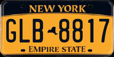 NY license plate GLB8817