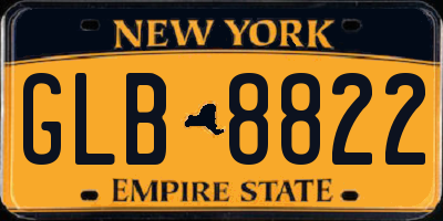 NY license plate GLB8822