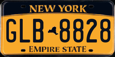 NY license plate GLB8828