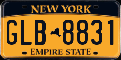NY license plate GLB8831