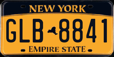 NY license plate GLB8841