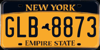 NY license plate GLB8873