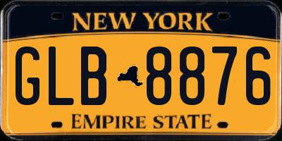 NY license plate GLB8876