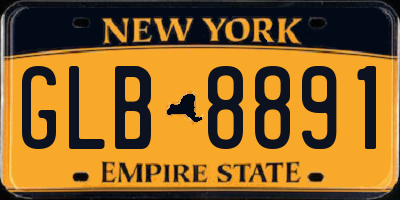 NY license plate GLB8891
