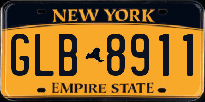 NY license plate GLB8911