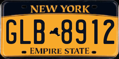 NY license plate GLB8912