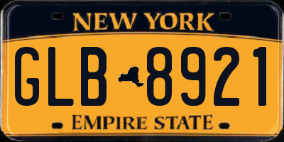 NY license plate GLB8921