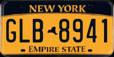 NY license plate GLB8941
