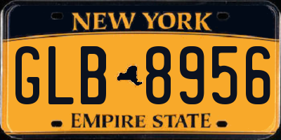 NY license plate GLB8956