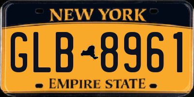 NY license plate GLB8961