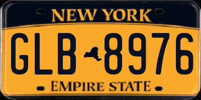 NY license plate GLB8976