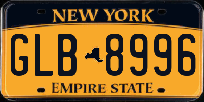 NY license plate GLB8996