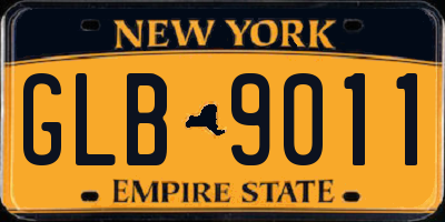 NY license plate GLB9011