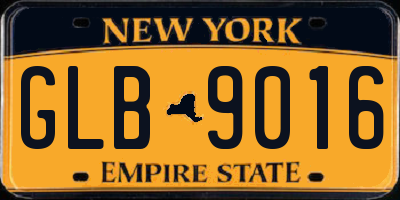 NY license plate GLB9016