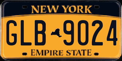 NY license plate GLB9024
