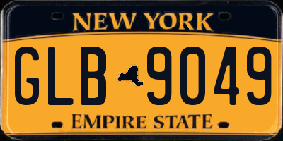 NY license plate GLB9049