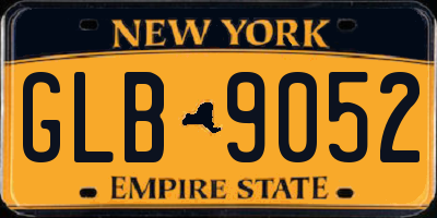 NY license plate GLB9052