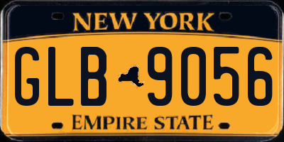 NY license plate GLB9056