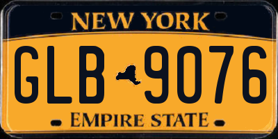 NY license plate GLB9076