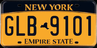 NY license plate GLB9101