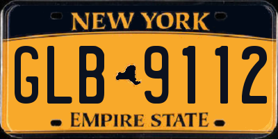 NY license plate GLB9112
