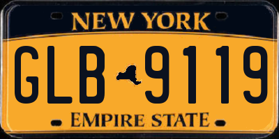 NY license plate GLB9119