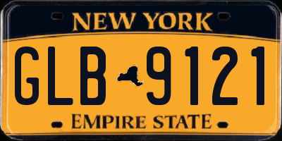 NY license plate GLB9121
