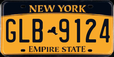 NY license plate GLB9124