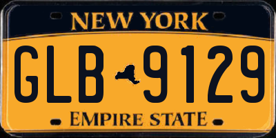 NY license plate GLB9129