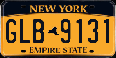 NY license plate GLB9131