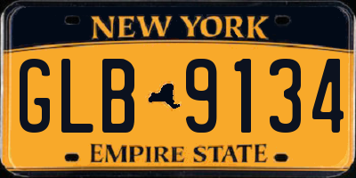 NY license plate GLB9134
