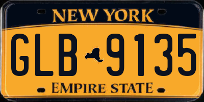 NY license plate GLB9135