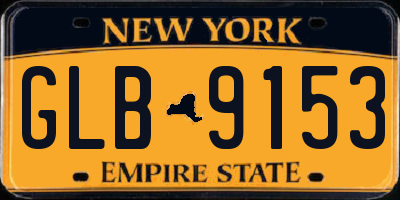 NY license plate GLB9153