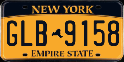 NY license plate GLB9158