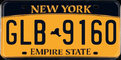 NY license plate GLB9160