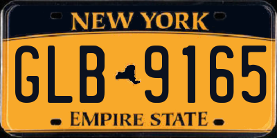 NY license plate GLB9165