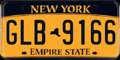NY license plate GLB9166