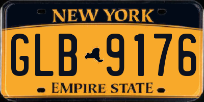 NY license plate GLB9176