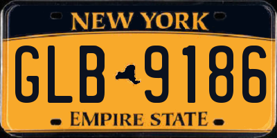 NY license plate GLB9186