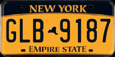 NY license plate GLB9187