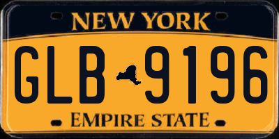NY license plate GLB9196