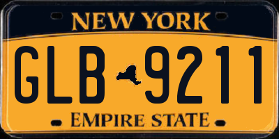 NY license plate GLB9211