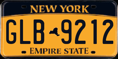 NY license plate GLB9212