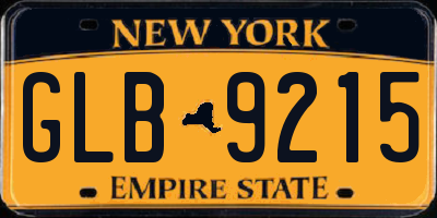 NY license plate GLB9215
