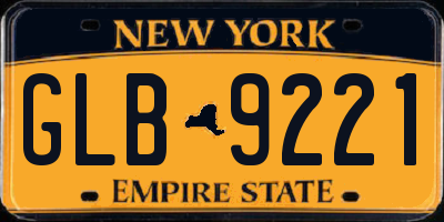 NY license plate GLB9221