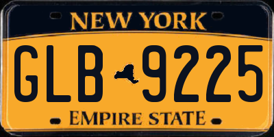 NY license plate GLB9225
