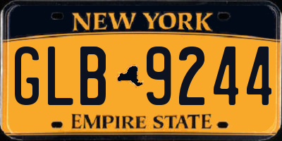 NY license plate GLB9244