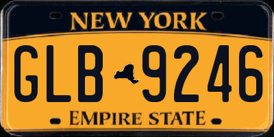 NY license plate GLB9246
