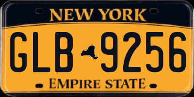 NY license plate GLB9256
