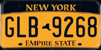 NY license plate GLB9268